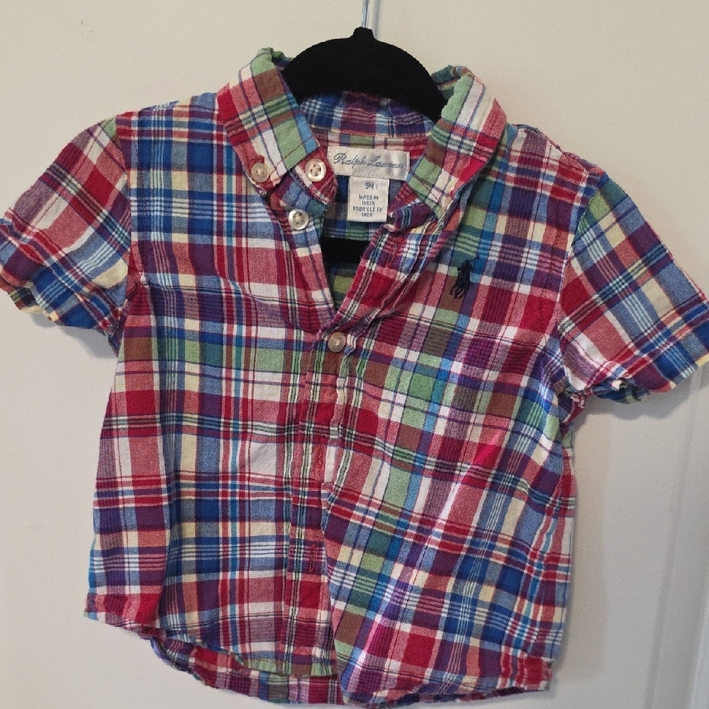 Polo by Ralph Lauren Kids Red Plaid Shirt 6 Month